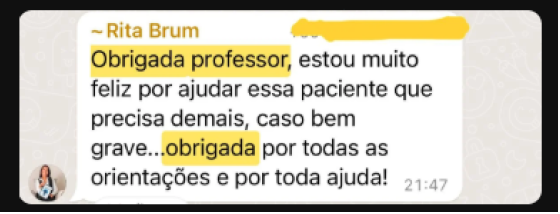 Print da conversa sobre o caso relatado por Rita Brum