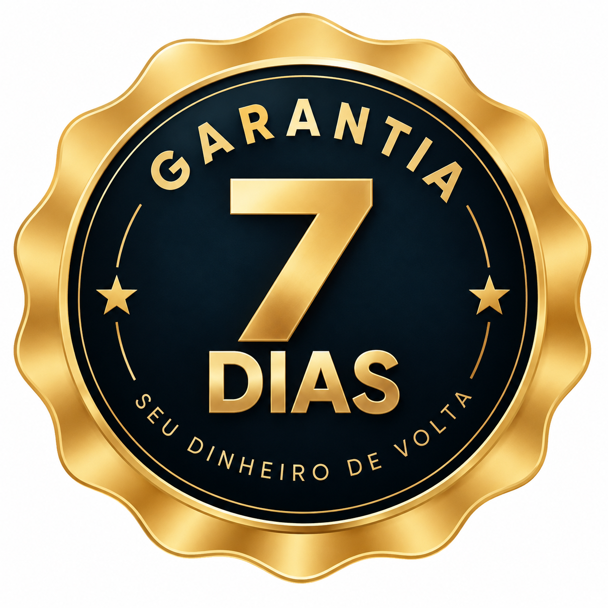 Selo de garantia de 7 dias, seu dinheiro de volta